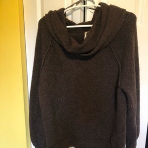 Super soft, free people brown cowl sweater